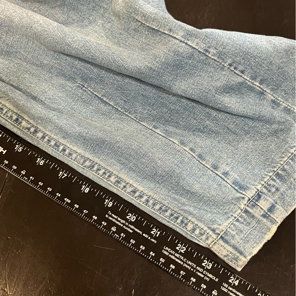 NWT Free People Paperbag Baggy Barrel Leg Linen Blend Cropped Jeans Womens 12 - Picture 11 of 12